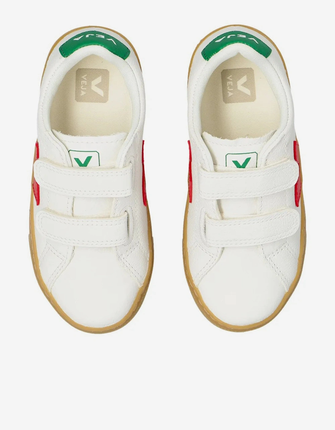 Kids Chromefree Leather Small Esplar Traners in White