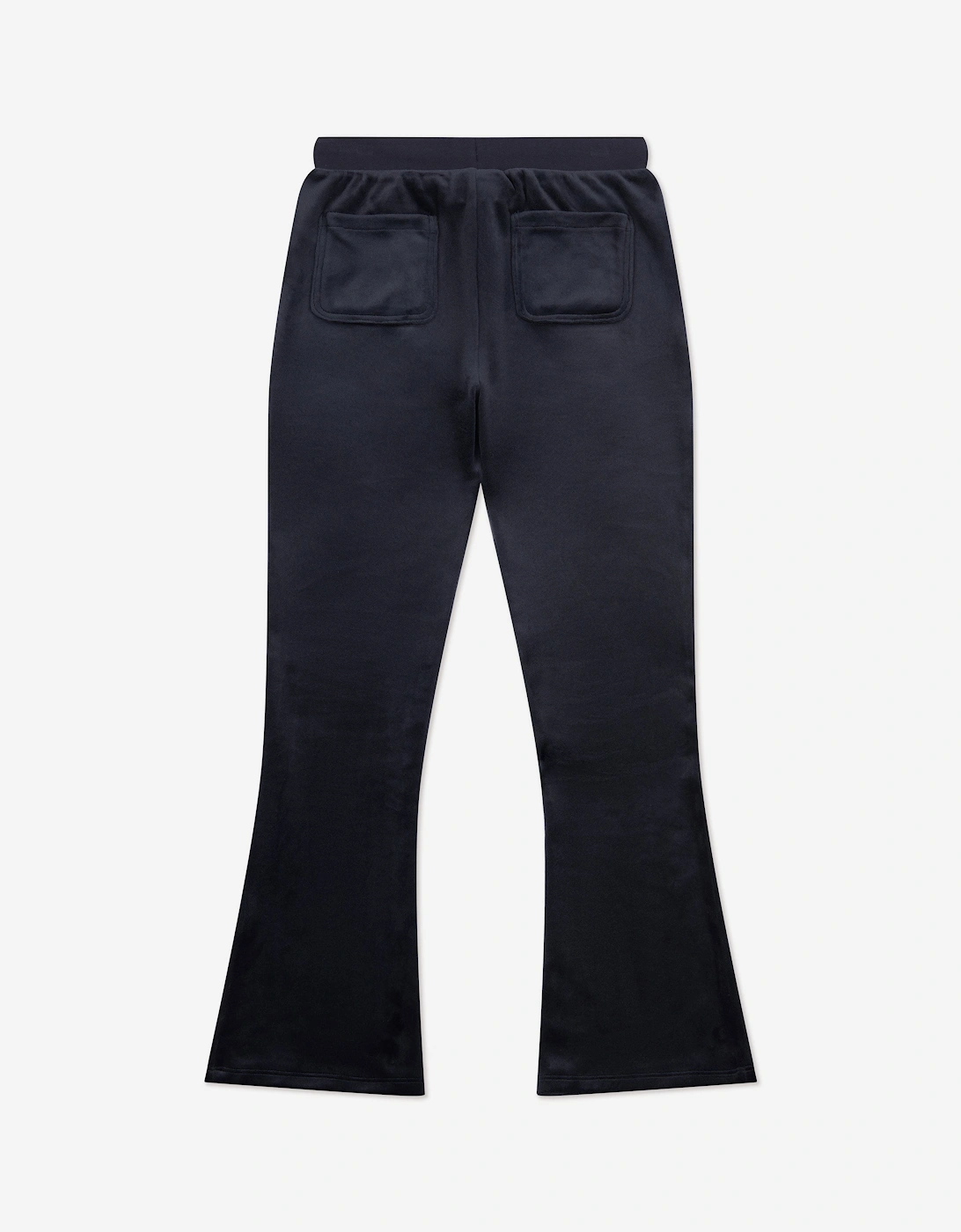 Girls Diamante Logo Bootcut Joggers in Navy