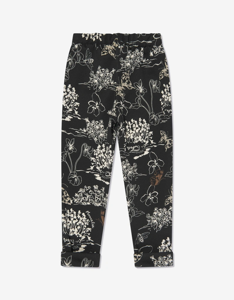 Girls Punto Milan Leggings in Black
