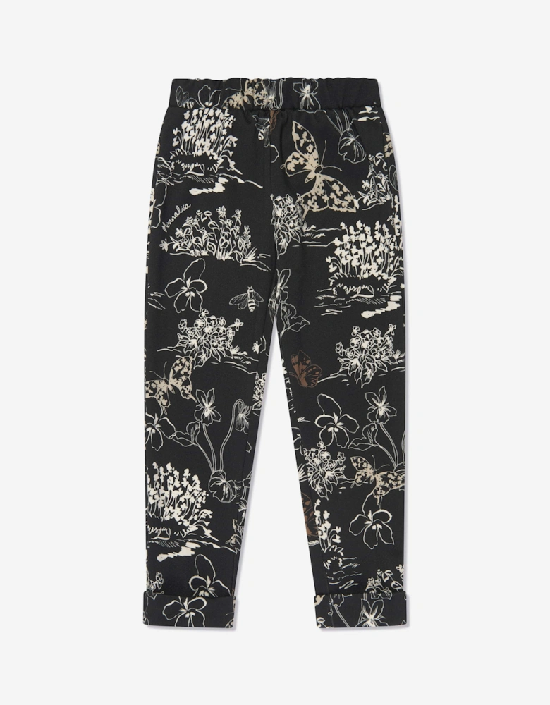 Girls Punto Milan Leggings in Black