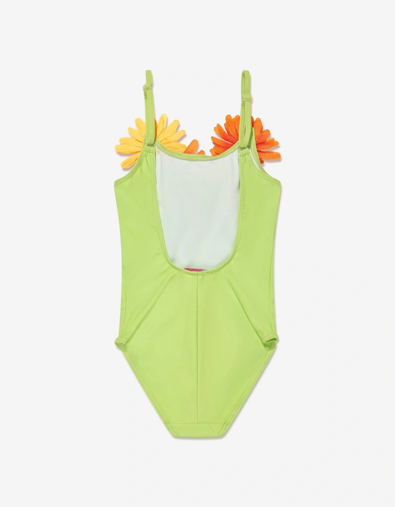 Girl Flower Swimsuit in Green
