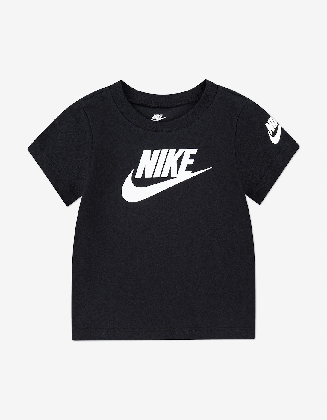 Nike Girls Black 'S Futura Evergreen T-Shirt In  6 Years/7 Years Size 6 Kids