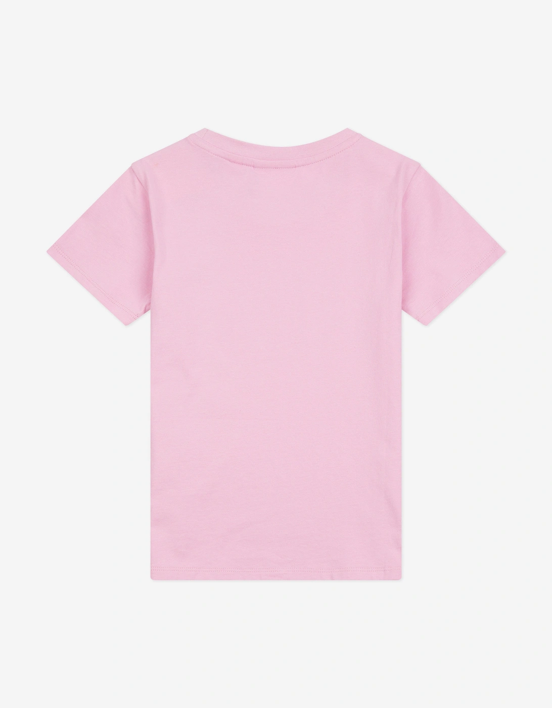 Girls Diamante Logo Fitted T-Shirt in Pink