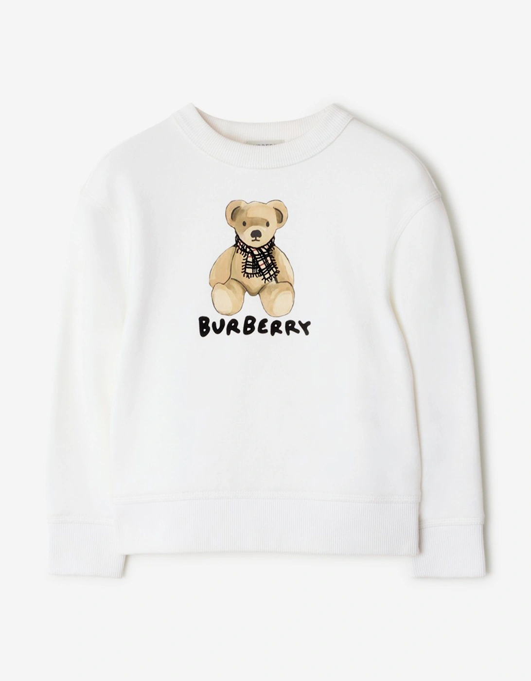 Girls Teddy Bear Sweatshirt in White, 5 of 4