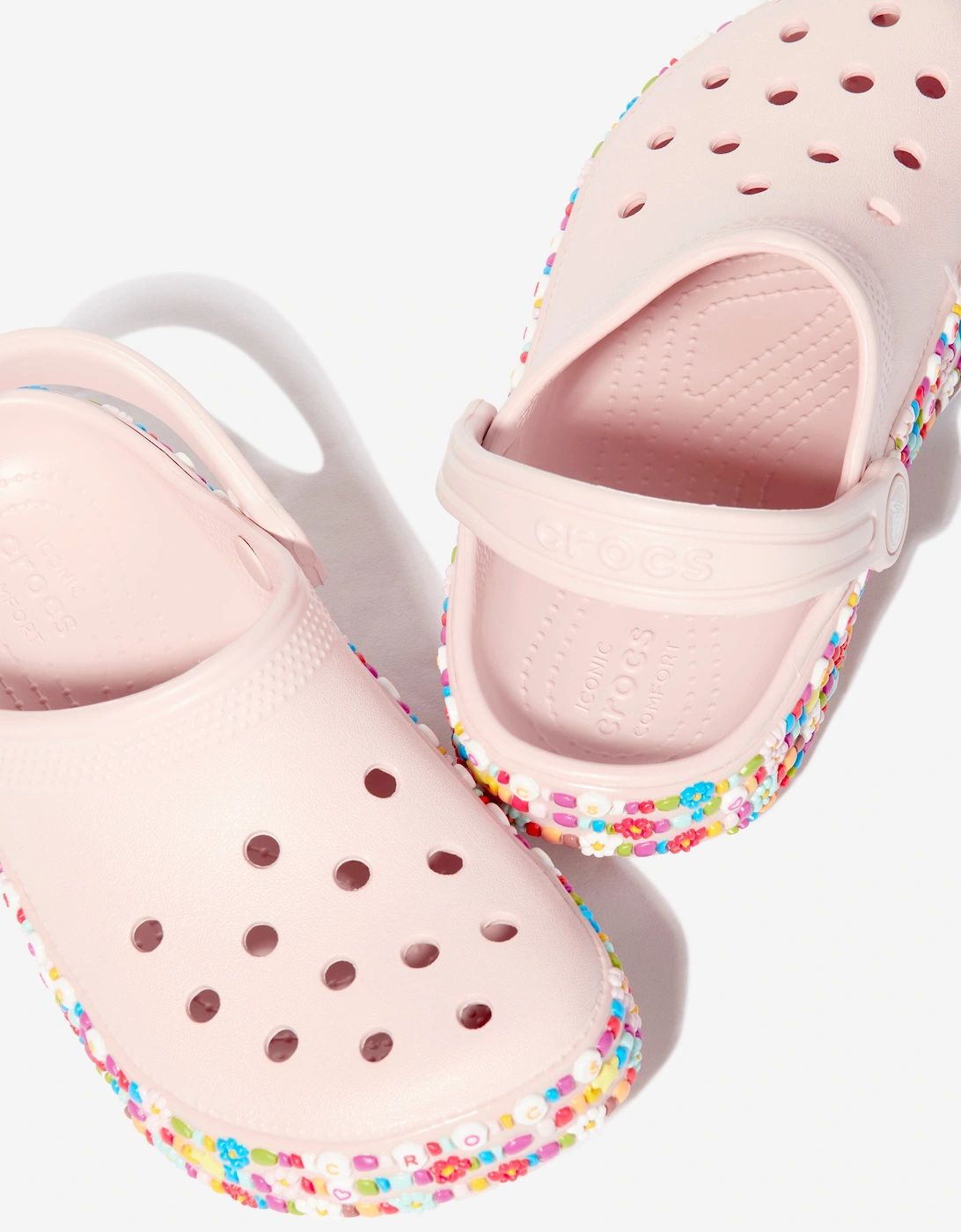 Girls Classic Beaded Band Clog in Pink