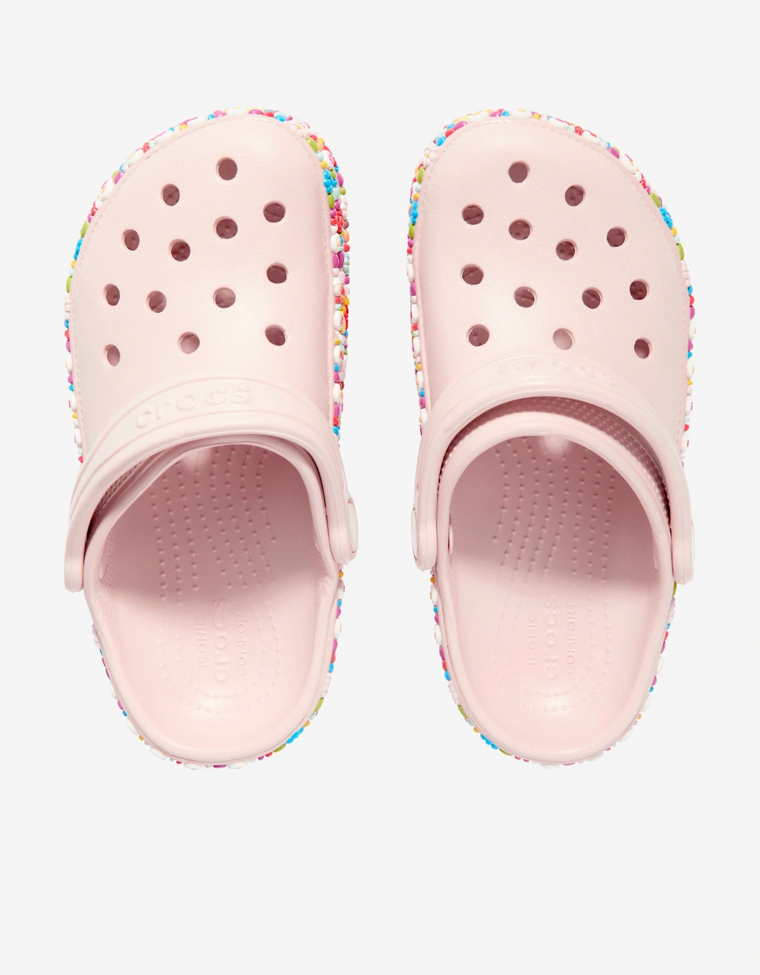 Girls Classic Beaded Band Clog in Pink