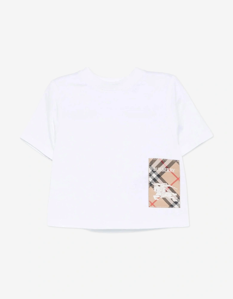 Baby Girls Cedar EKD Label T-Shirt in White