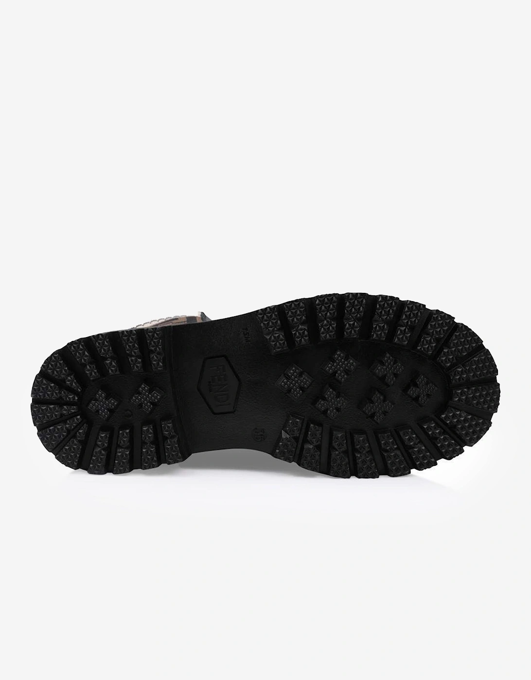 Kids Leather FF Logo Biker Boots in Black