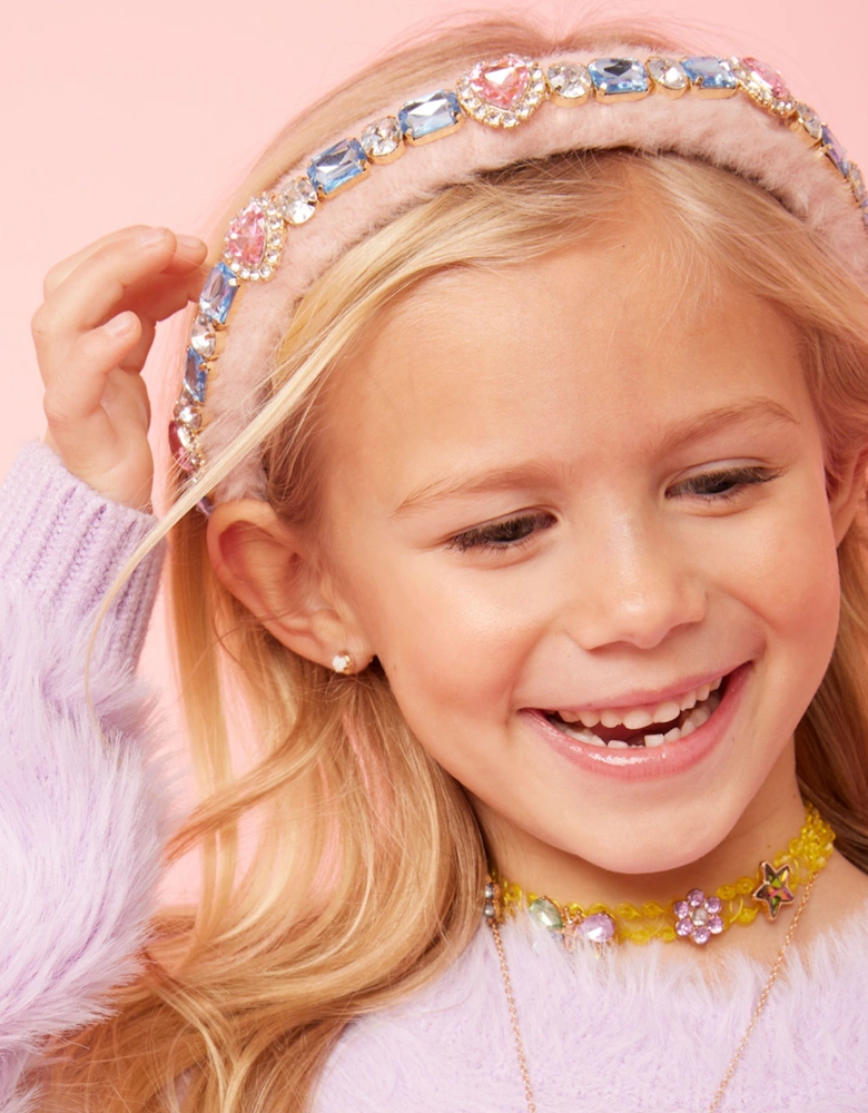 Girls Candy Cloud Headband in Pink