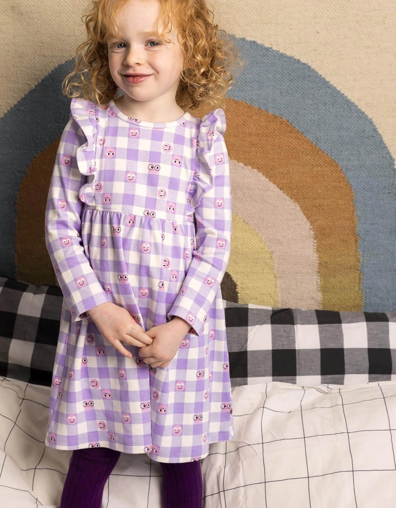 Girls Tiddlywink Dress in Purple