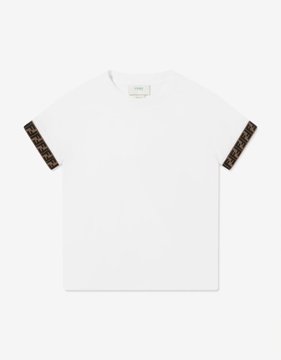 Kids Logo Trim T-Shirt in White, 5 of 4