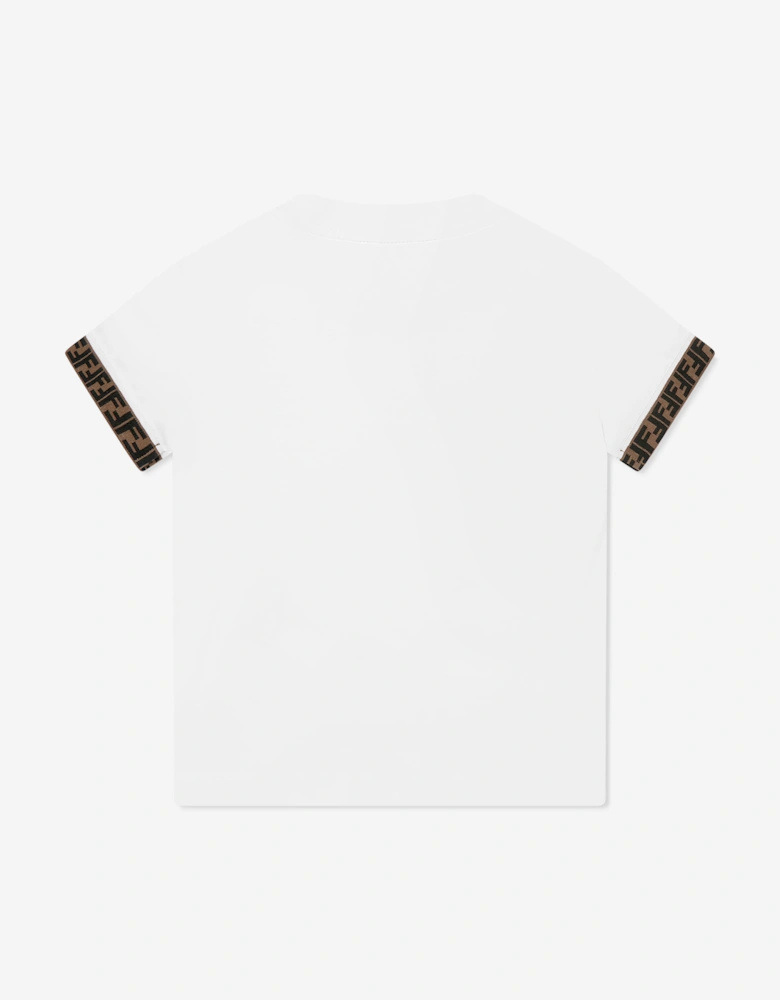 Kids Logo Trim T-Shirt in White