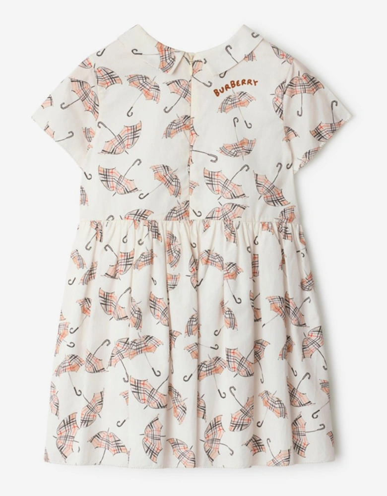 Girls Eadelle Umbrella Dress in Ivory