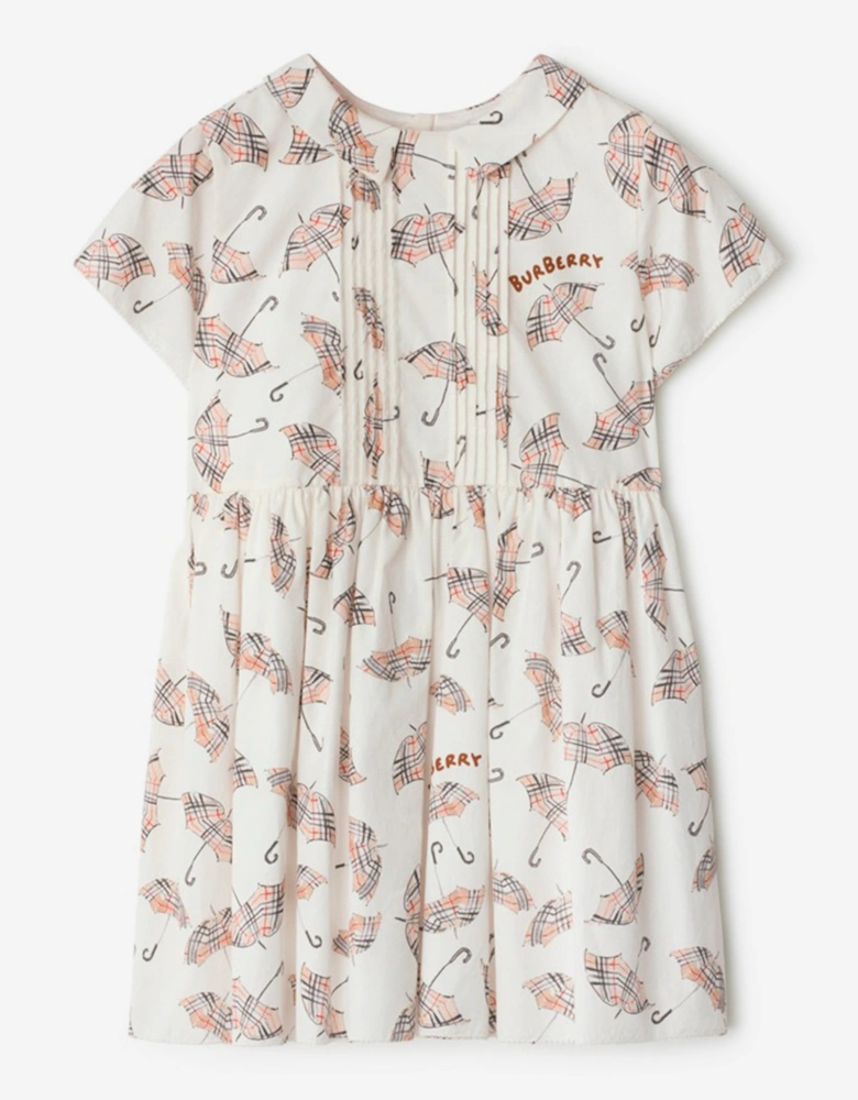 Girls Eadelle Umbrella Dress in Ivory