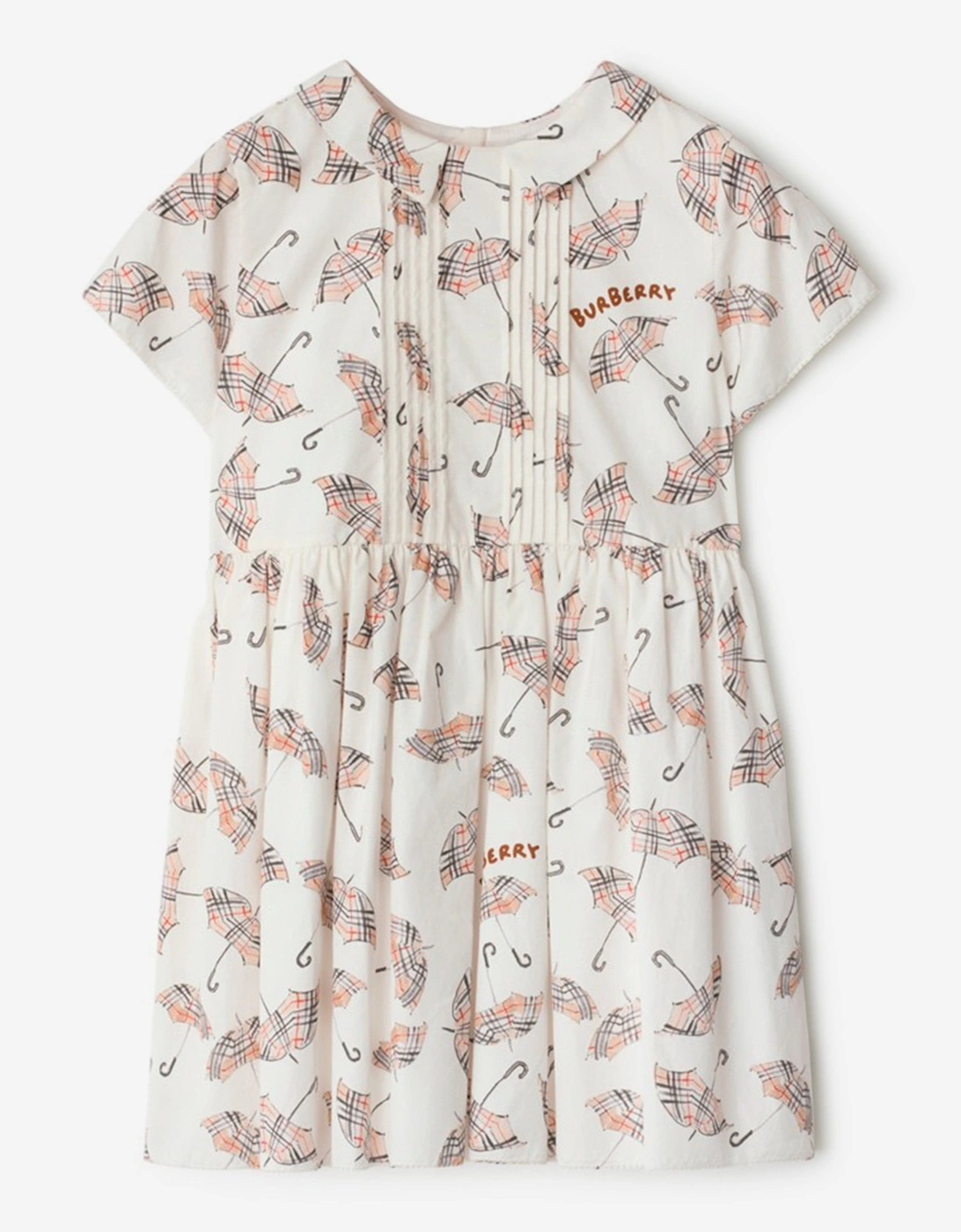 Burberry Girls Cream Eadelle Umbrella Dress In Ivory  4 Years Size 4 Yrs Kids