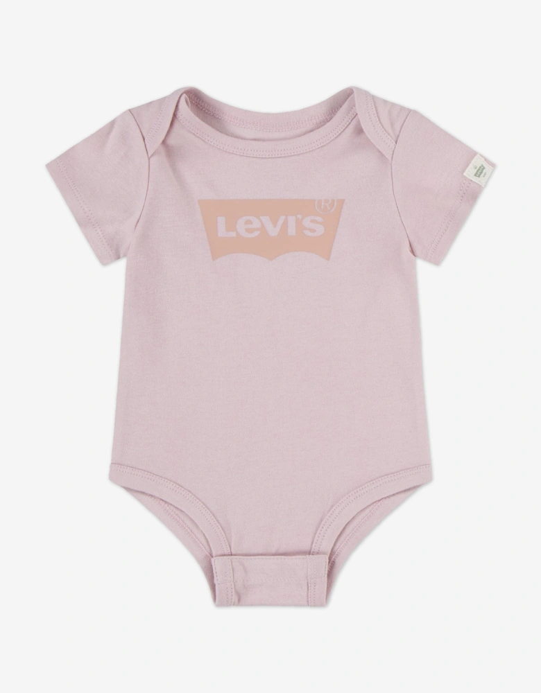 Baby Girls Batwing Bodysuit Set in Pink