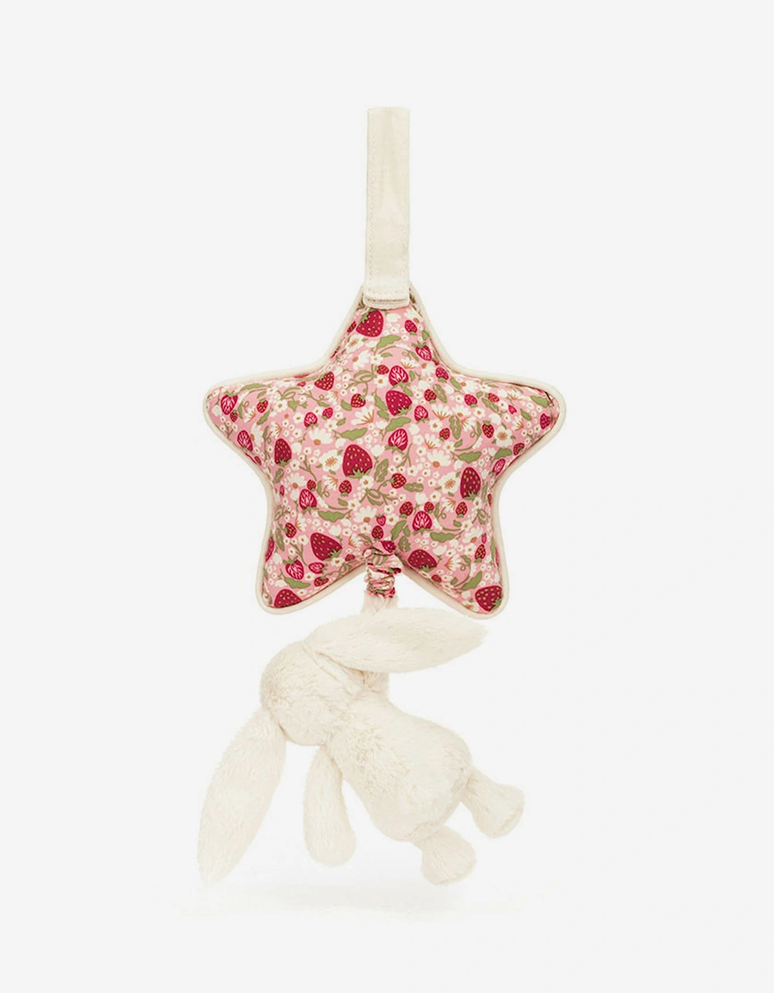 Blossom Bunny 'Berry' Musical Pull in White (30cm)