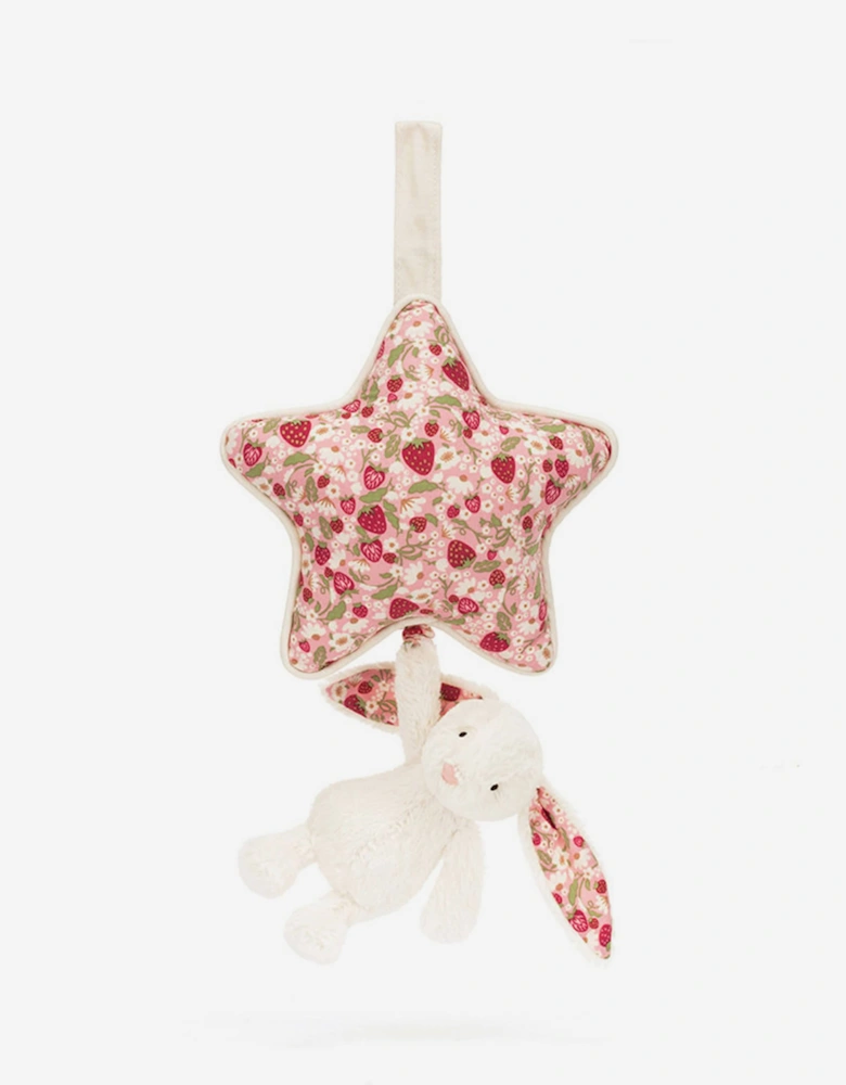 Blossom Bunny 'Berry' Musical Pull in White (30cm)