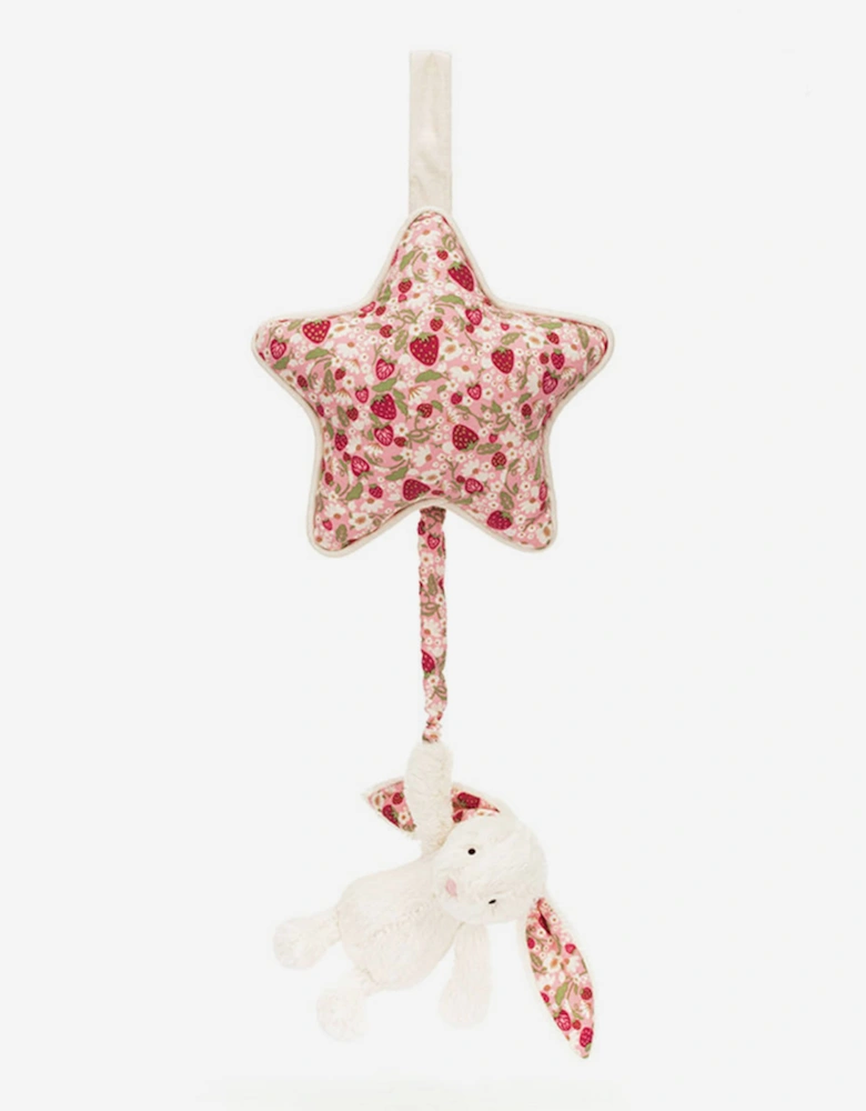 Blossom Bunny 'Berry' Musical Pull in White (30cm)