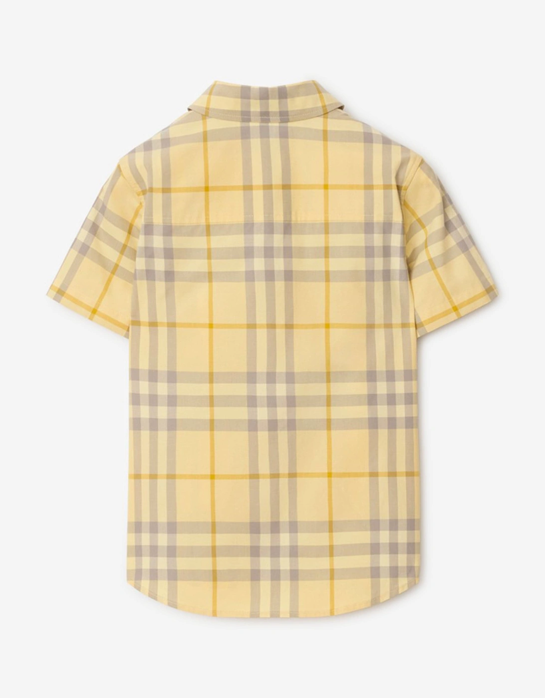Boys Owen Check Short Sleeve Shirt in Yellow