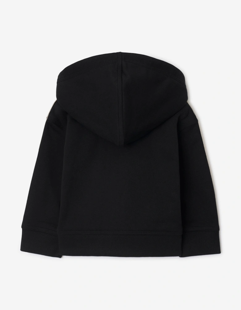 Baby Boys Clyde Check Tape Zip Up Top in Black