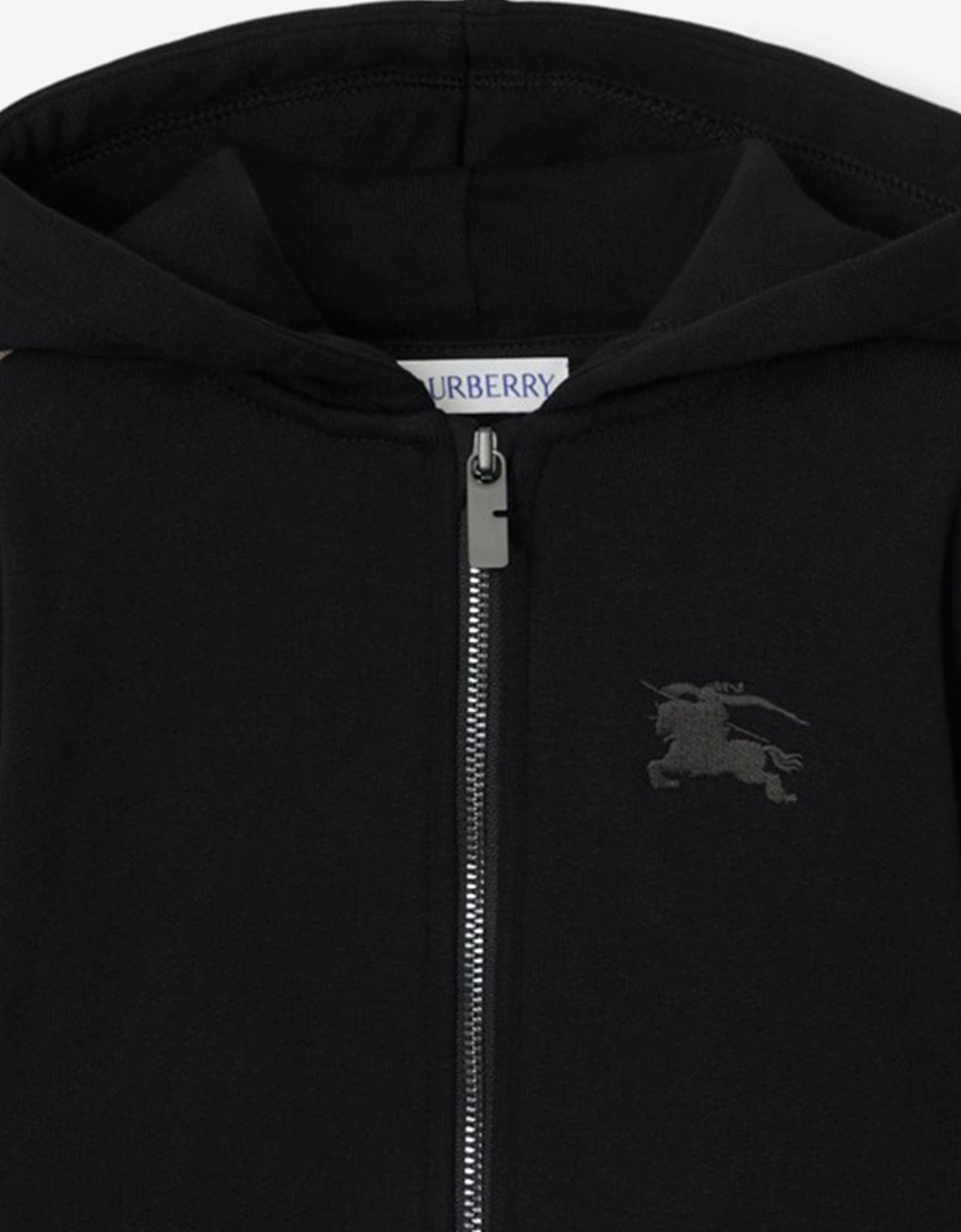 Baby Boys Clyde Check Tape Zip Up Top in Black