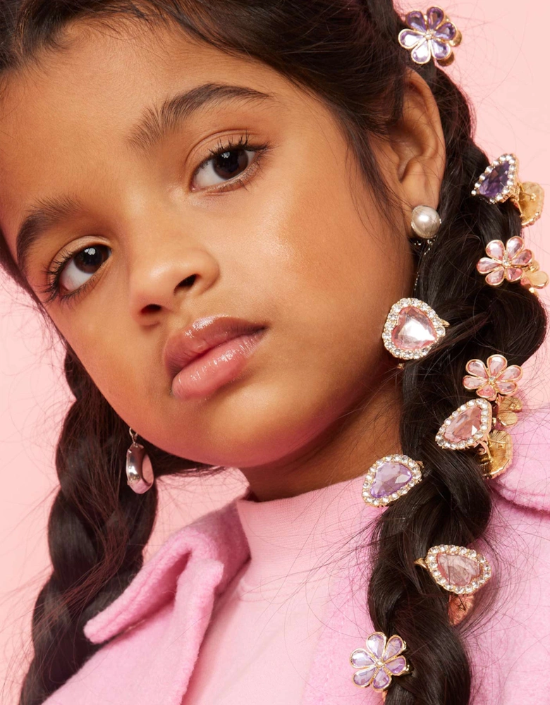 Girls Love in Bloom Hair Clips in Multicolour