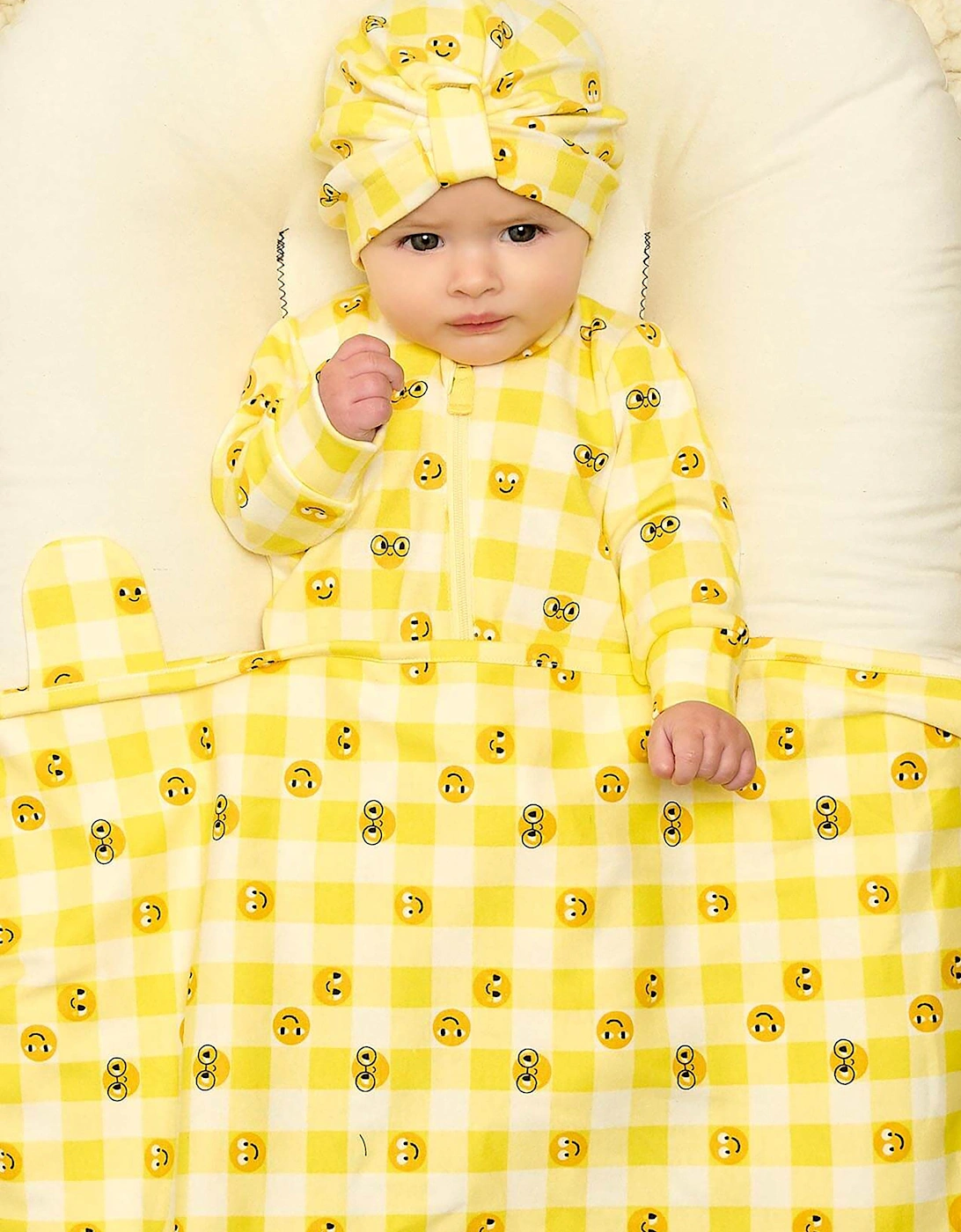 Baby Girls Tiddlywink Turban Hat in Yellow