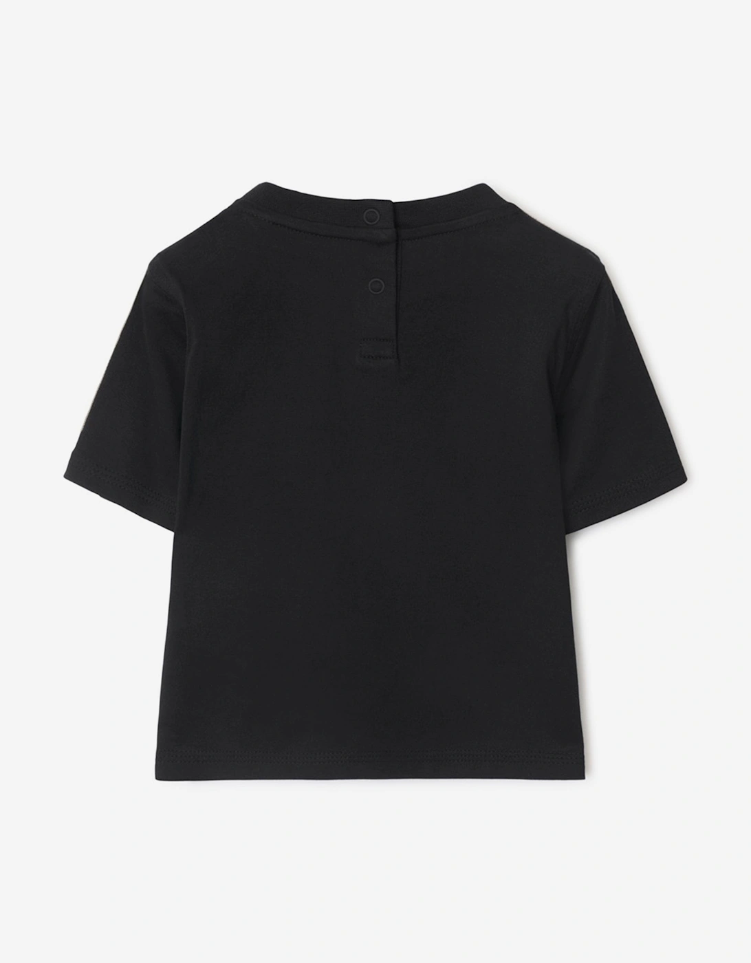 Baby Boys Cedar Check Tape T-Shirt in Black