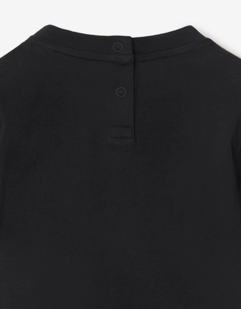 Baby Boys Cedar Check Tape T-Shirt in Black