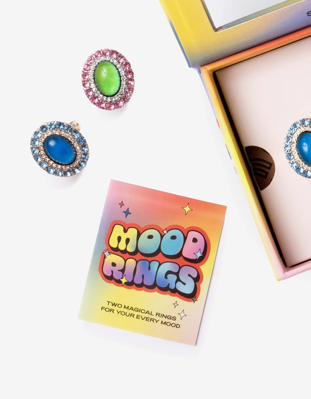 Girls Me Time Double Mood Rings in Multicolour