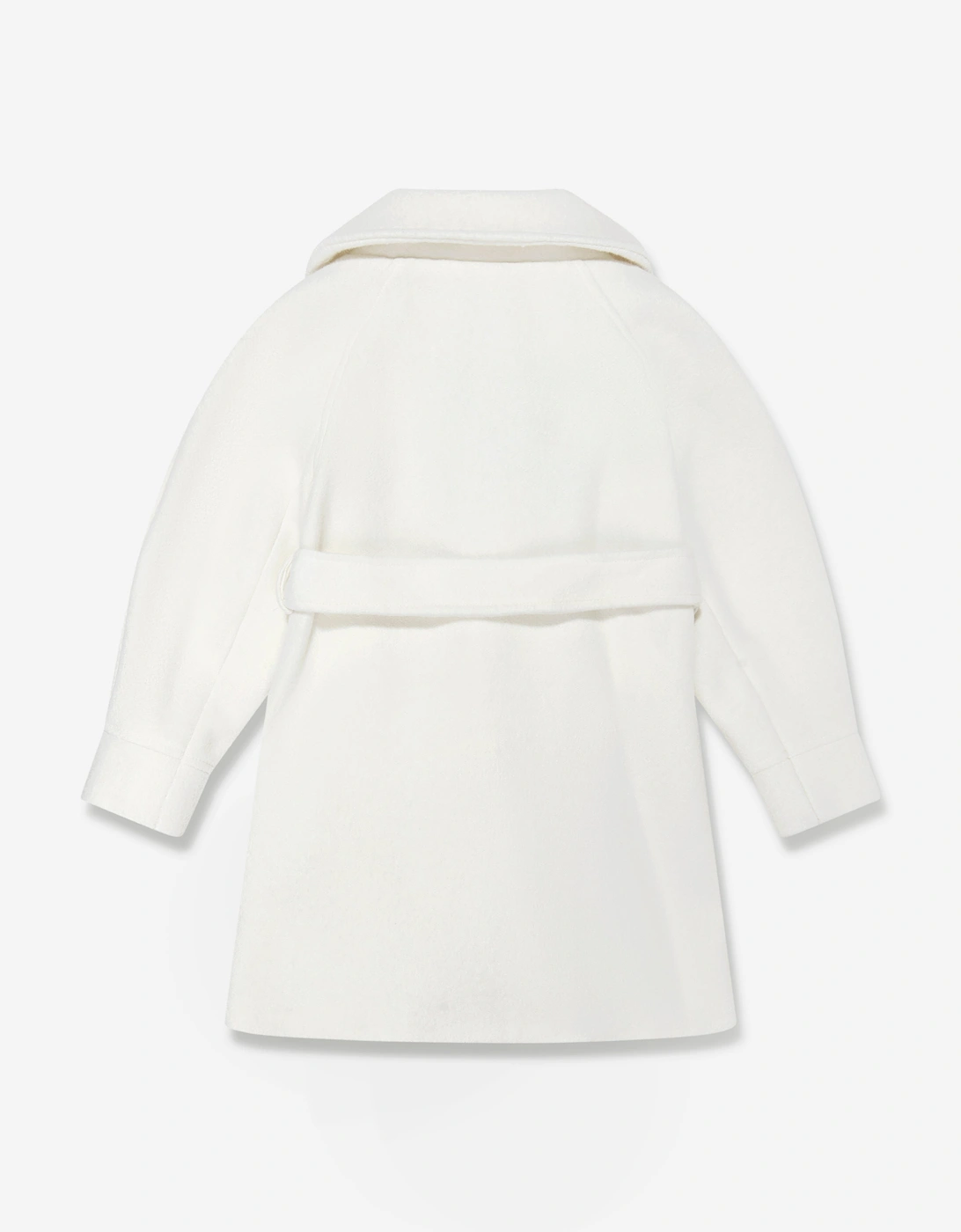Girls Long Coat in White