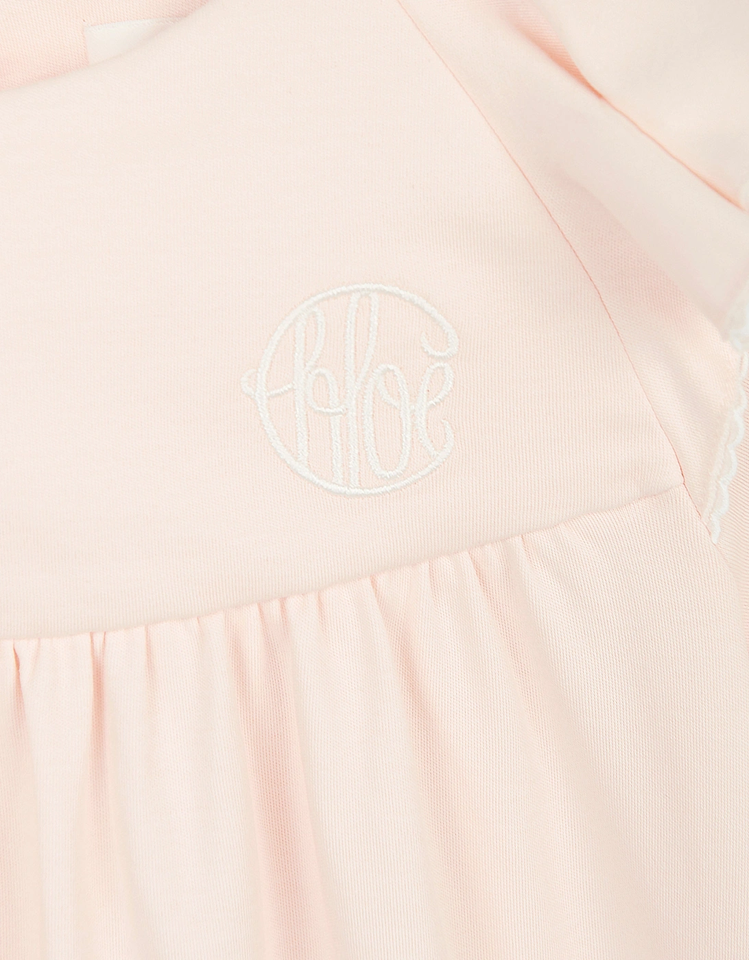 Girls Cotton Ruffle Dress in Pink