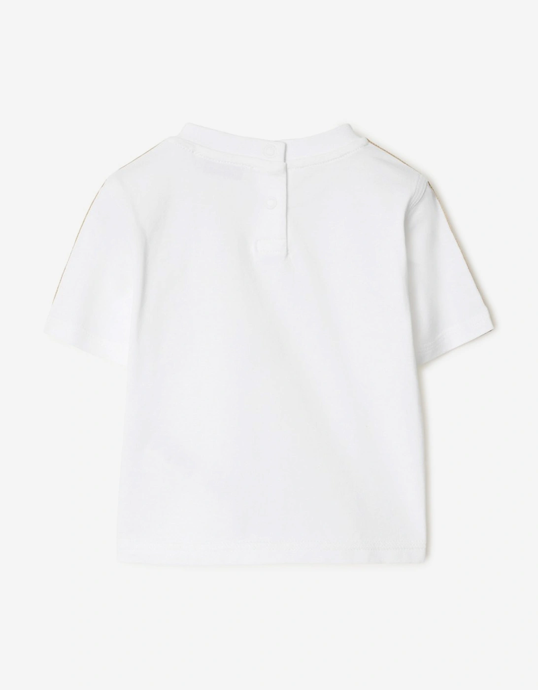 Baby Girls Cedar Check Tape T-Shirt in White