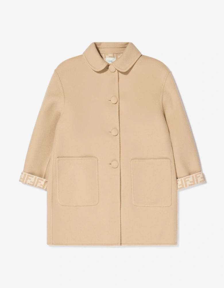 Girls Logo Print Coat