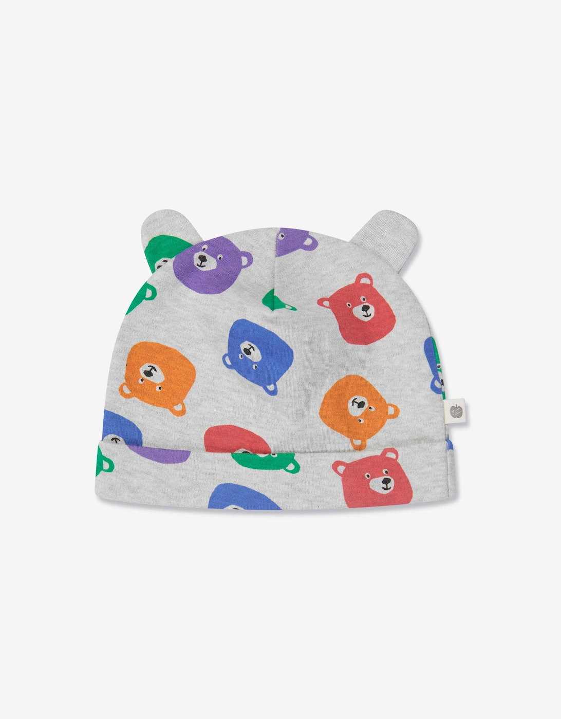 Baby Bears Print Hat With Ears in Multicolour, 6 of 5