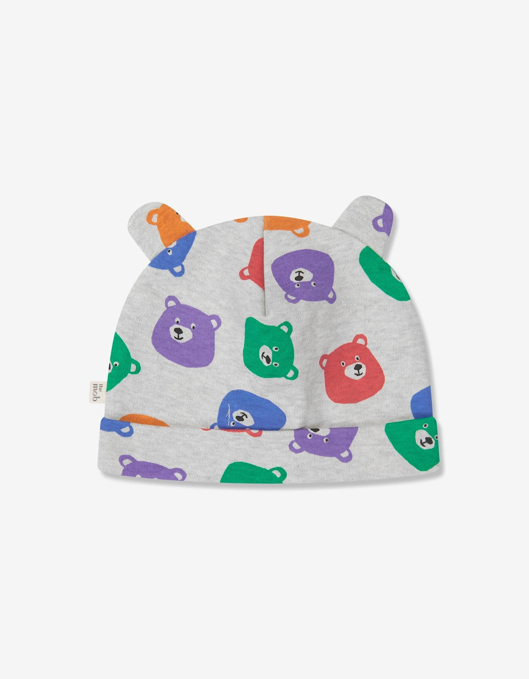 Baby Bears Print Hat With Ears in Multicolour