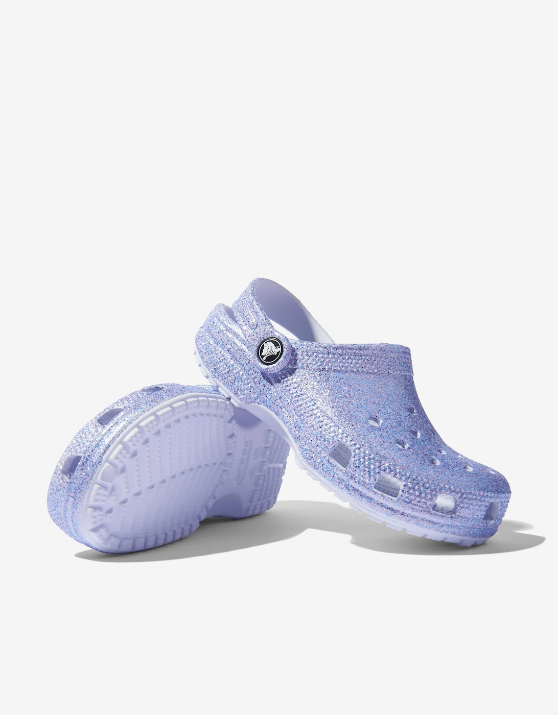 Girls Classic Glitter Clog in Blue