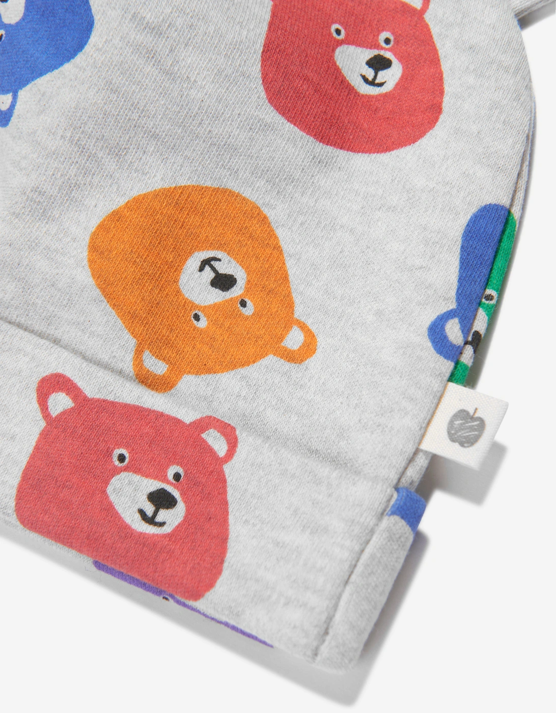 Baby Bears Print Hat With Ears in Multicolour