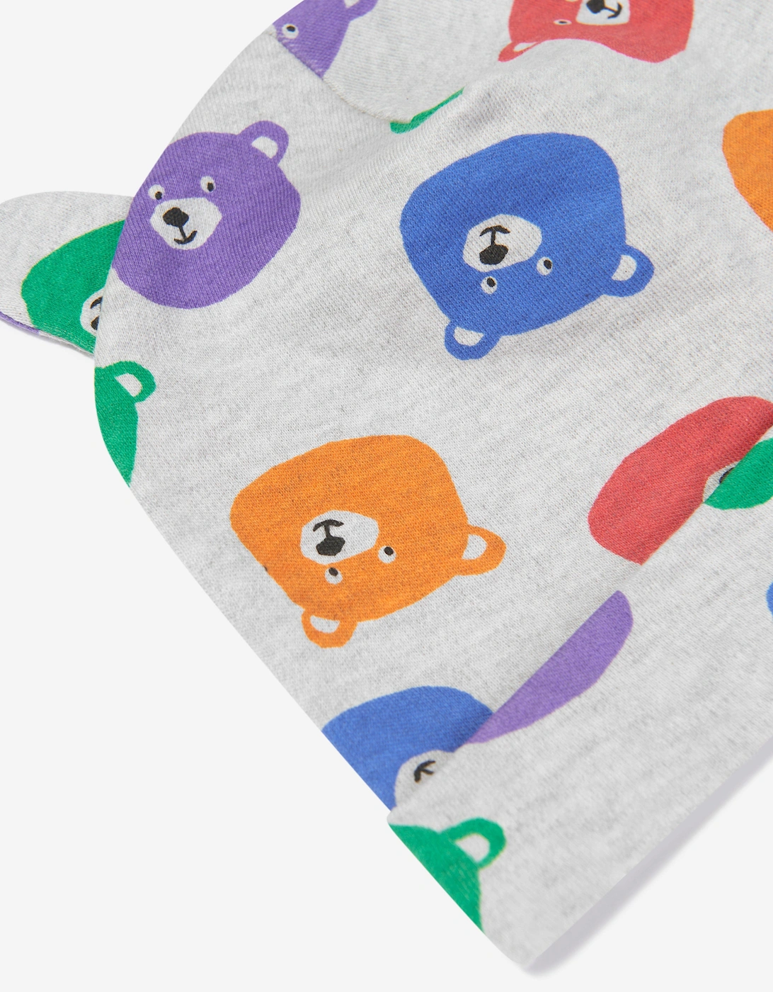 Baby Bears Print Hat With Ears in Multicolour