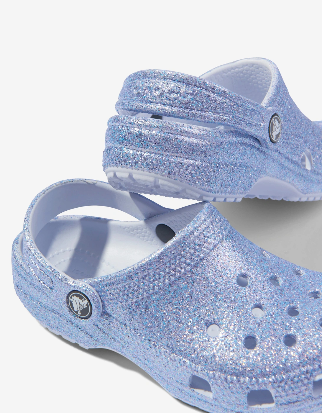 Girls Classic Glitter Clog in Blue
