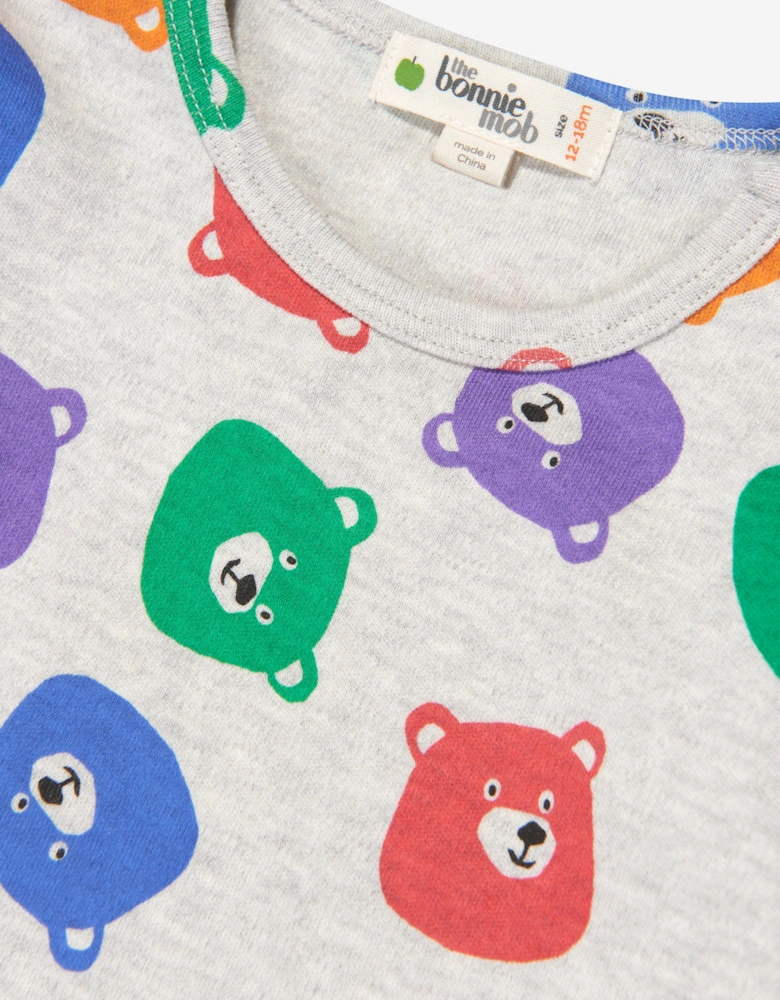Kids Long Sleeve Bears T-Shirt in Multicolour