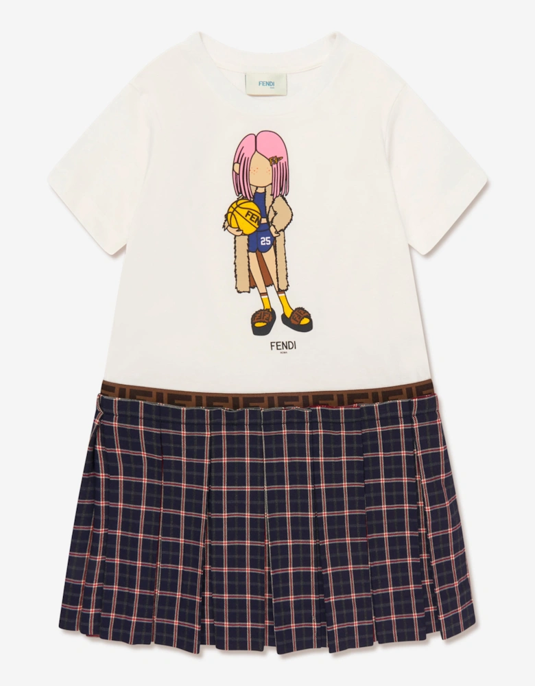 Girls 2 In 1 Tartan Skirt Dress