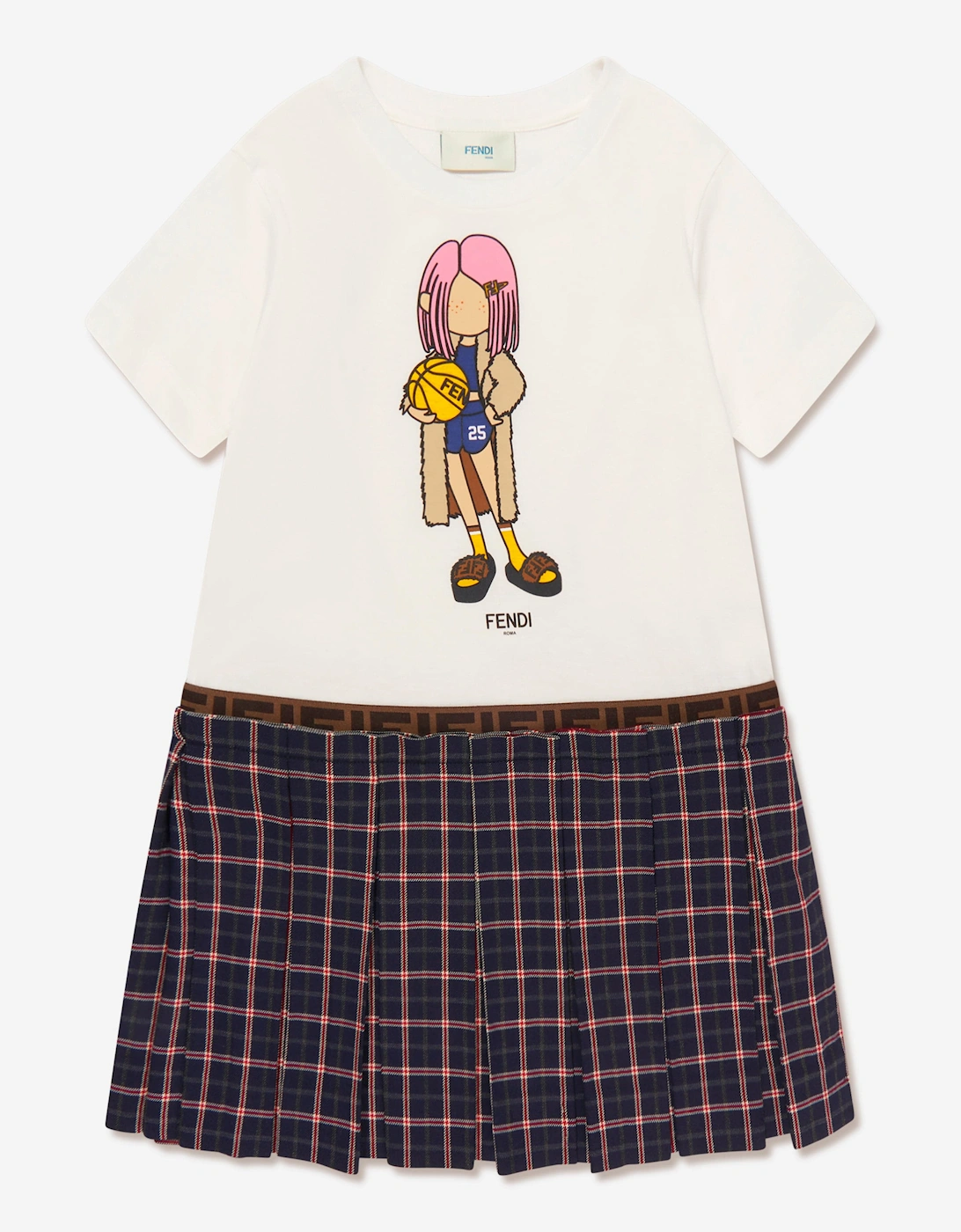 Girls 2 In 1 Tartan Skirt Dress, 5 of 4