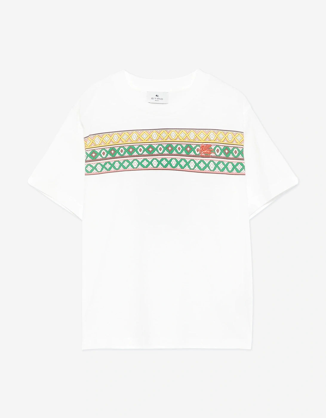Boys Striped Pattern T-Shirt in Ivory, 4 of 3