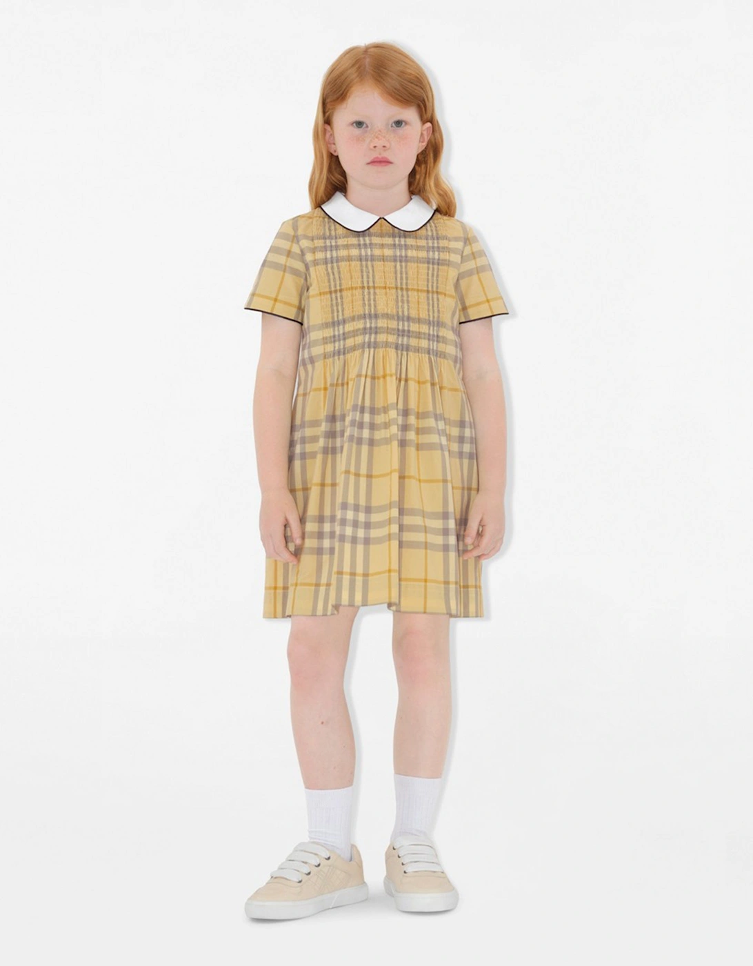 Girls Crissi Check Dress in Yellow
