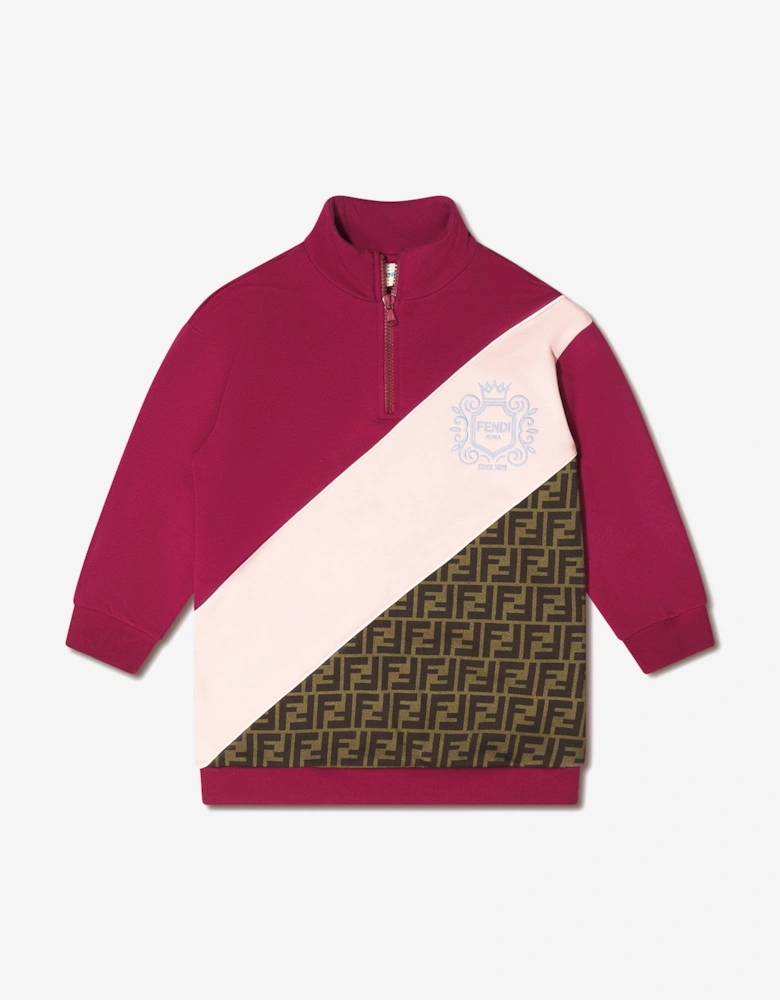 Girls Half Zip Logo Sweatshirt