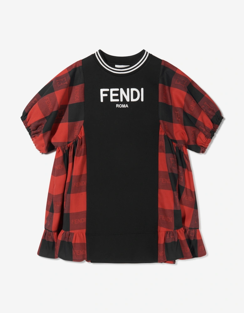 Girls Checked A-Line Dress