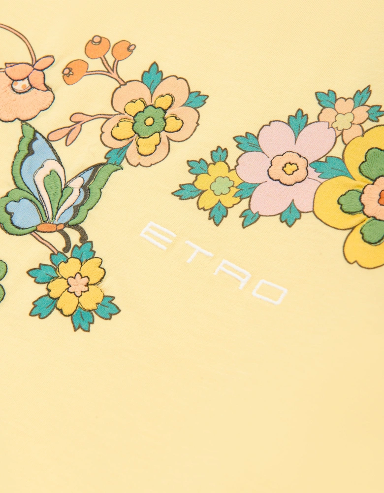 Girls Floral T-Shirt in Yellow