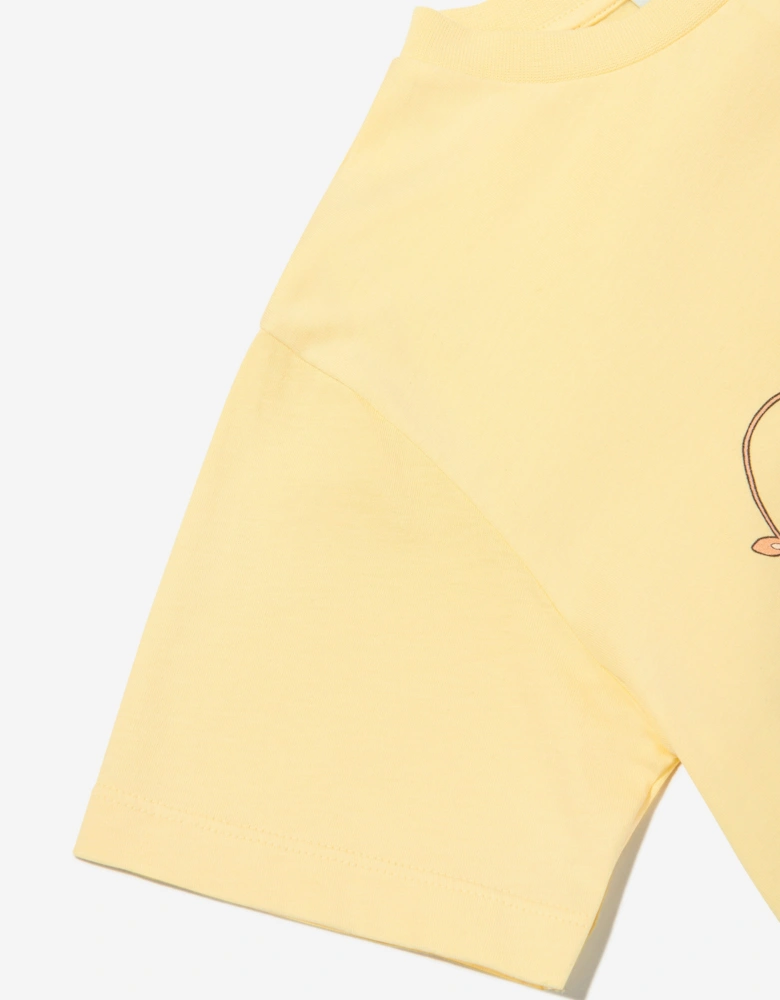 Girls Floral T-Shirt in Yellow